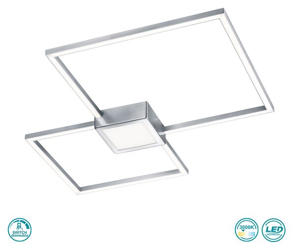 Φωτιστικό Οροφής Trio Lighting Hydra 676210307 Νίκελ Ματ (3000K)