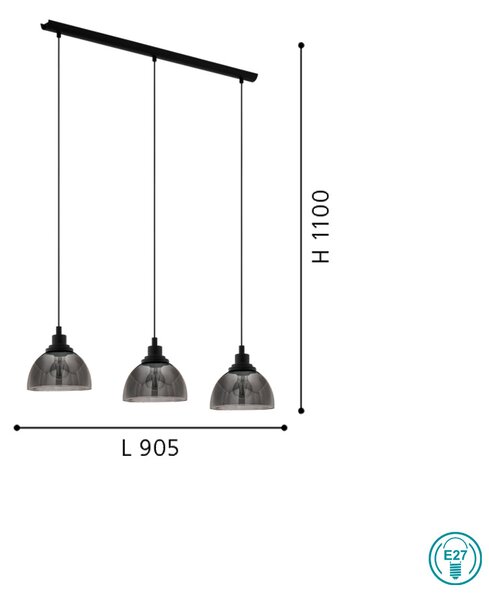 Φωτιστικό Κρεμαστό Ράγα Eglo Beleser 98384