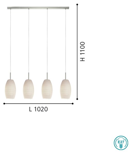Φωτιστικό Κρεμαστό Eglo Batista 3 97587