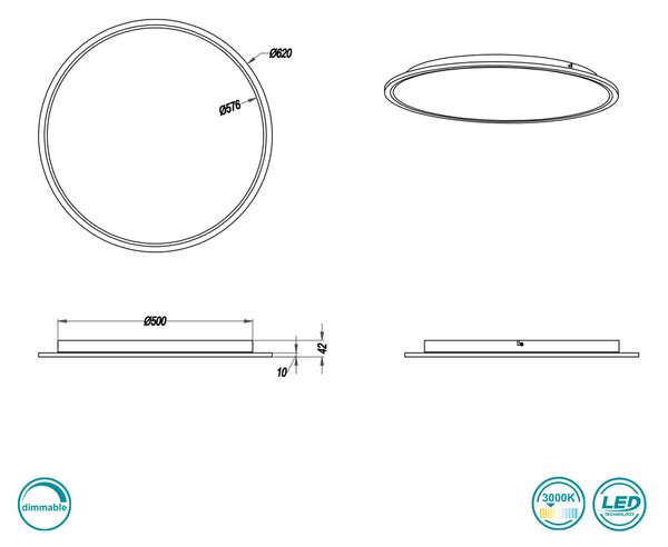 Φωτιστικό Οροφής Trio Lighting Phoenix 674096207 Νίκελ Ματ