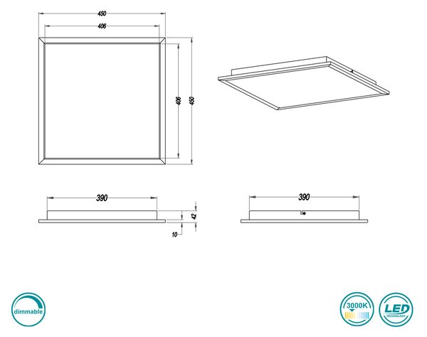 Φωτιστικό Οροφής Trio Lighting Phoenix 674014507 Νίκελ Ματ