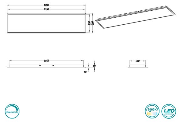 Φωτιστικό Οροφής Trio Lighting Phoenix 674011232 Μαύρο Ματ