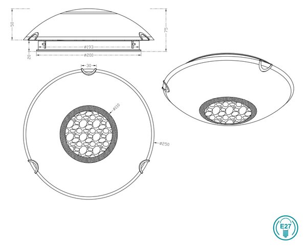 Φωτιστικό Οροφής Trio Lighting Cormint 604000106