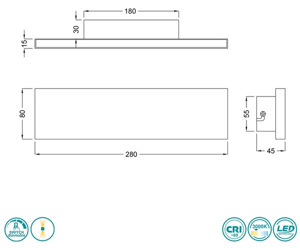 Απλίκα Trio Lighting Concha 225172931 Λευκό Ματ