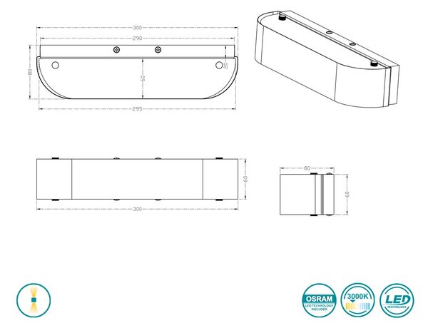 Απλίκα Trio Lighting Adriano 220810205 Αλουμίνιο