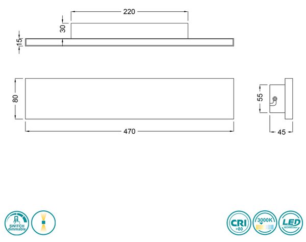 Απλίκα Trio Lighting Concha 225174731 Λευκό Ματ