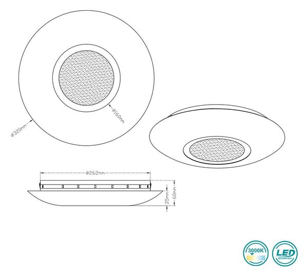 Φωτιστικό Οροφής Trio Lighting Chiros 624110279 Χρυσό