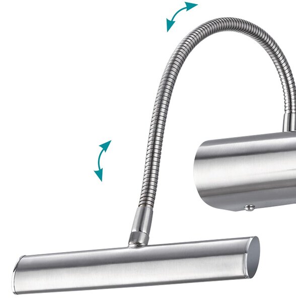 Απλίκα Πίνακα Trio Lighting Curtis 279770107 Νίκελ Ματ