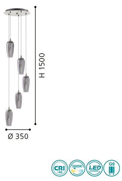 Φωτιστικό Κρεμαστό Eglo Farsala 96345