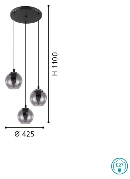 Φωτιστικό Κρεμαστό Eglo Ariscani 98653