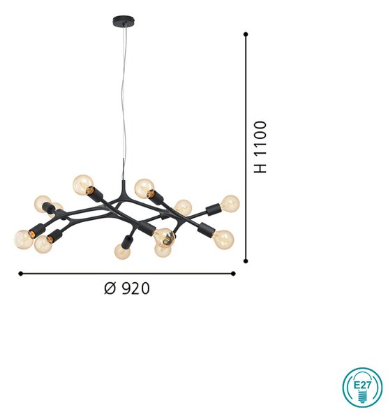 Φωτιστικό Κρεμαστό Eglo Bocadella 98347