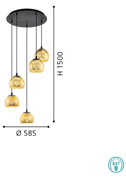 Φωτιστικό Κρεμαστό Eglo Albaraccin 98526