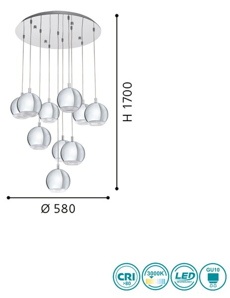 Φωτιστικό Κρεμαστό Eglo Conessa 95914
