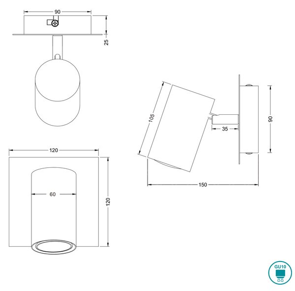 Απλίκα Trio Lighting Marley 802400132 Μαύρο Ματ