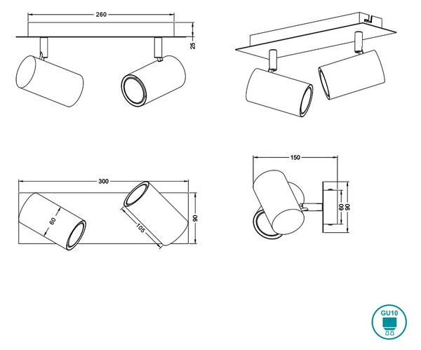 Σποτ Trio Lighting Marley 802400201 Λευκό Ματ