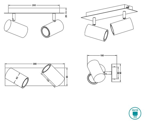 Σποτ Trio Lighting Marley 802400207 Νίκελ Ματ