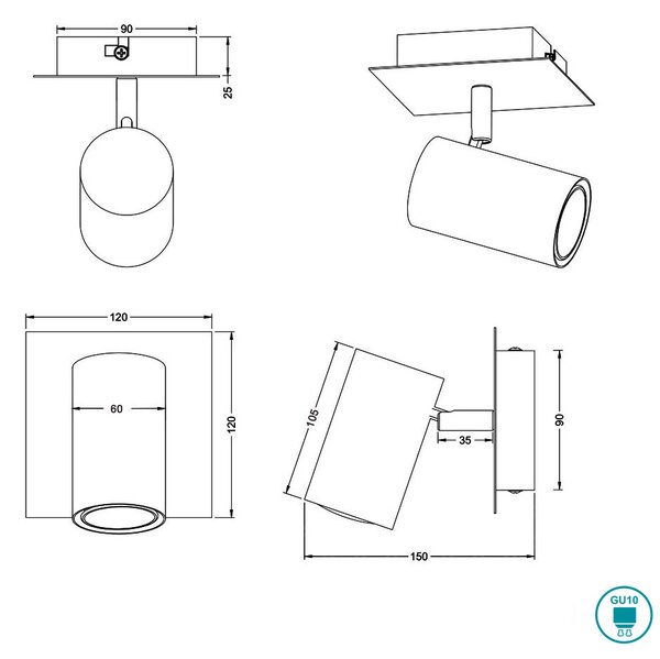 Απλίκα Trio Lighting Marley 802400124 Φινίρισμα Σκουριάς