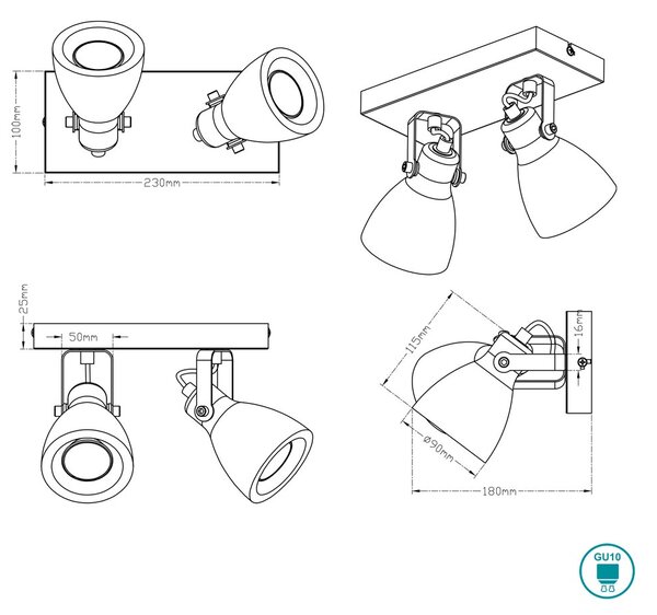 Σποτ Trio Lighting Concrete 802500278