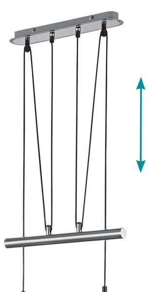 Κρεμαστό Φωτιστικό Trio Lighting Levisto 371010307 Νίκελ Ματ