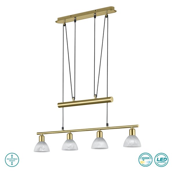 Κρεμαστό Φωτιστικό Trio Lighting Levisto 371010408 Χρυσό