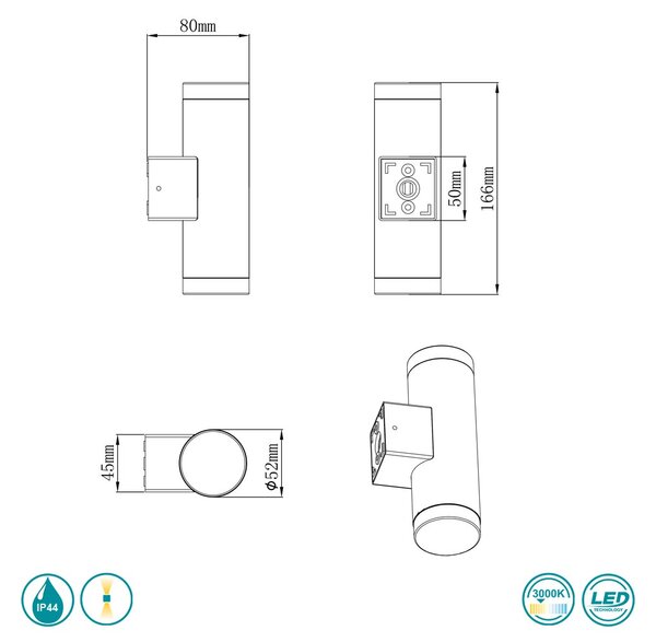 Απλίκα Trio Lighting Ray 283110206 Χρώμιο