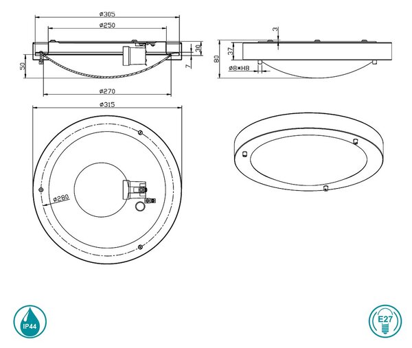 Φωτιστικό Οροφής Trio Lighting Condus 6801011-01 Λευκό