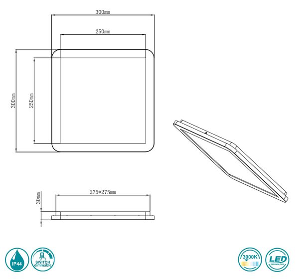 Φωτιστικό Οροφής Trio Lighting Cesar 656511806