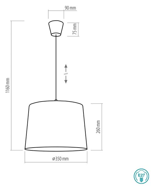 Φωτιστικό Κρεμαστό TK Lighting Flora 2416 Κόκκινο