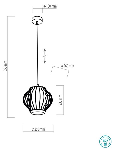 Φωτιστικό Κρεμαστό TK Lighting Rosso 2370