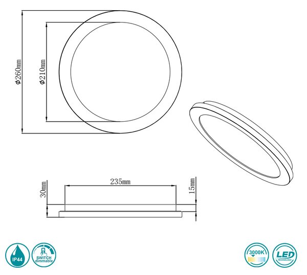 Φωτιστικό Οροφής Trio Lighting Cesar 656411506