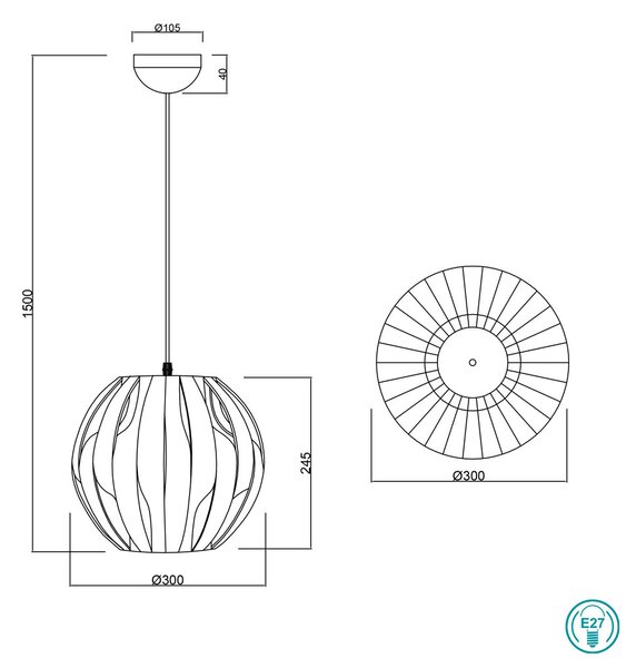 Φωτιστικό Κρεμαστό RL Lighting Pumpkin R30473001 Λευκό