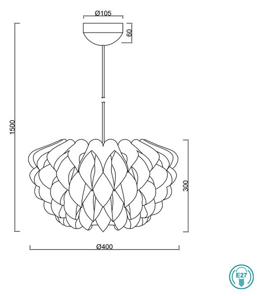 Φωτιστικό Κρεμαστό RL Lighting Tilia R30540101