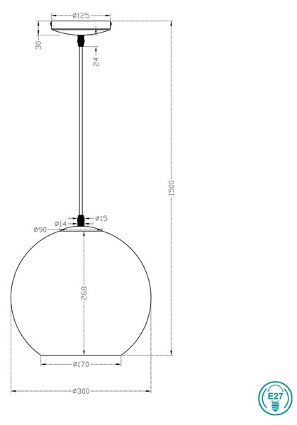 Φωτιστικό Κρεμαστό RL Lighting Moon R30153007