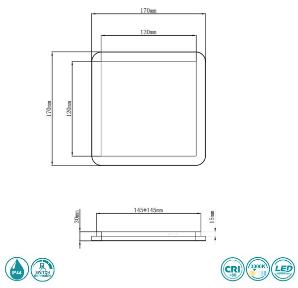 Φωτιστικό Οροφής Στεγανό RL Lighting Camillus R62931001 Λευκό