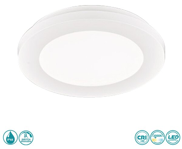 Φωτιστικό Οροφής Στεγανό RL Lighting Camillus R62921001 Λευκό