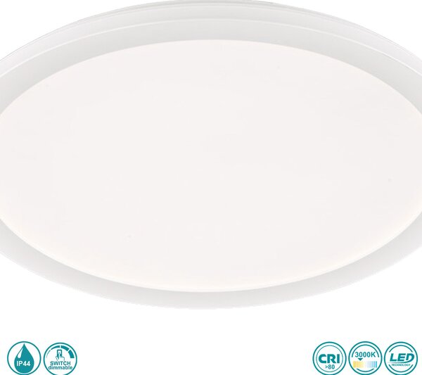 Φωτιστικό Οροφής Στεγανό RL Lighting Camillus R62922401 Λευκό