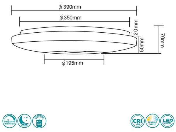 Φωτιστικό Οροφής RL Lighting Magnolia R62720101