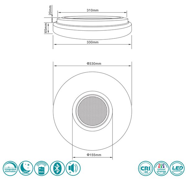 Φωτιστικό Οροφής RL Lighting Maia R69021101