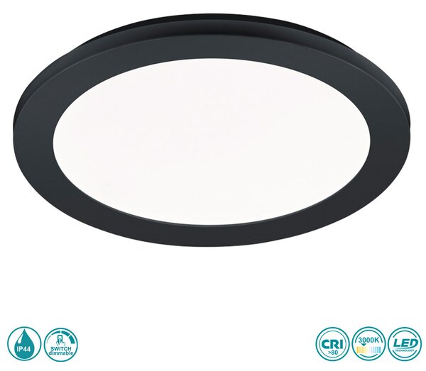 Φωτιστικό Οροφής Στεγανό RL Lighting Camillus R62921532 Μαύρο Ματ