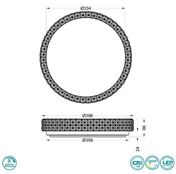 Φωτιστικό Οροφής RL Lighting Pegasus R62422100 Λευκό