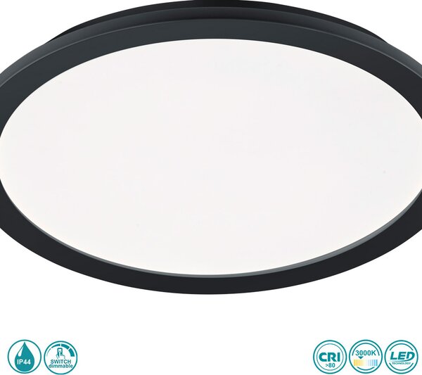 Φωτιστικό Οροφής Στεγανό RL Lighting Camillus R62922432 Μαύρο Ματ