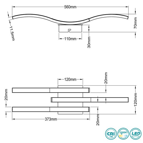 Φωτιστικό Οροφής RL Lighting Route R62473107 Νίκελ Ματ