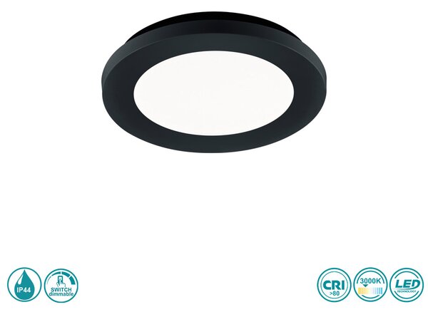 Φωτιστικό Οροφής Στεγανό RL Lighting Camillus R62921032 Μαύρο Ματ