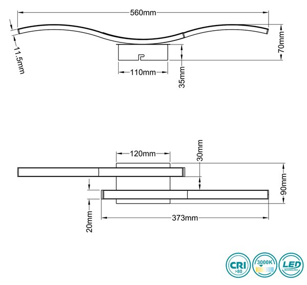 Φωτιστικό Οροφής RL Lighting Route R62472107 Νίκελ Ματ