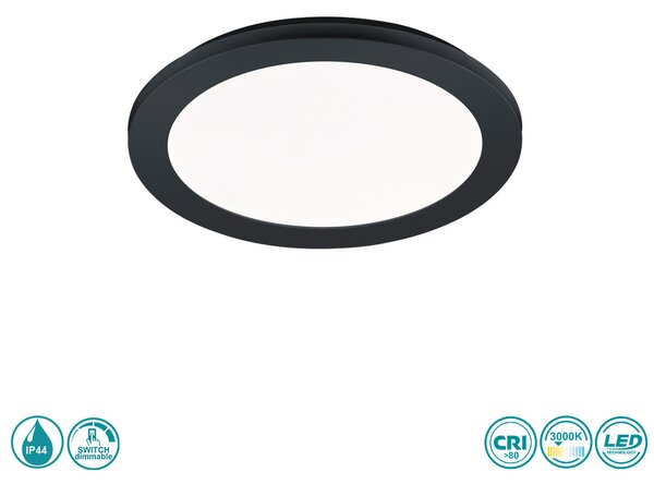 Φωτιστικό Οροφής Στεγανό RL Lighting Camillus R62921532 Μαύρο Ματ