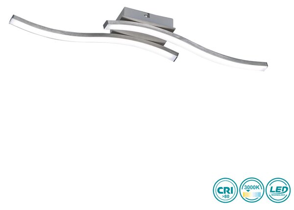 Φωτιστικό Οροφής RL Lighting Route R62472107 Νίκελ Ματ