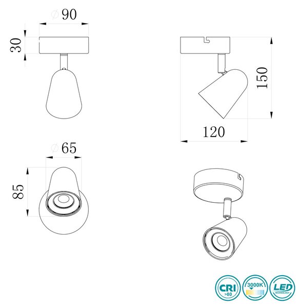 Απλίκα RL Lighting Toulouse R82121131 Λευκή