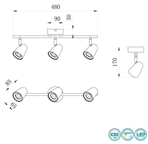 Σποτ RL Lighting Toulouse R82123131 Λευκό