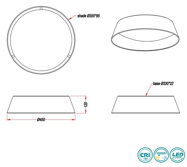 Φωτιστικό Οροφής RL Lighting Ponts R62871879 Μαύρο