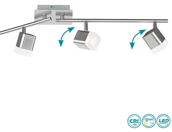 Σποτ RL Lighting Roubaix R82154107 Νίκελ Ματ